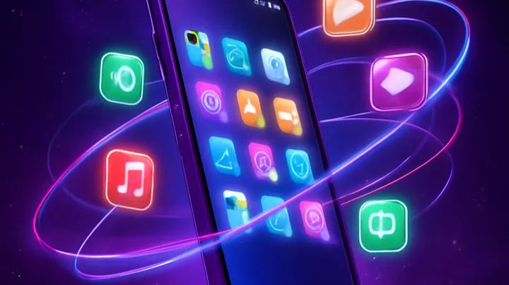 4777 COM Sleek smartphone floating in space